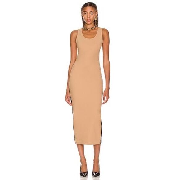WARDROBE.NYC bodycon tan  and black Sport Midi Dress size small - Picture 4 of 13